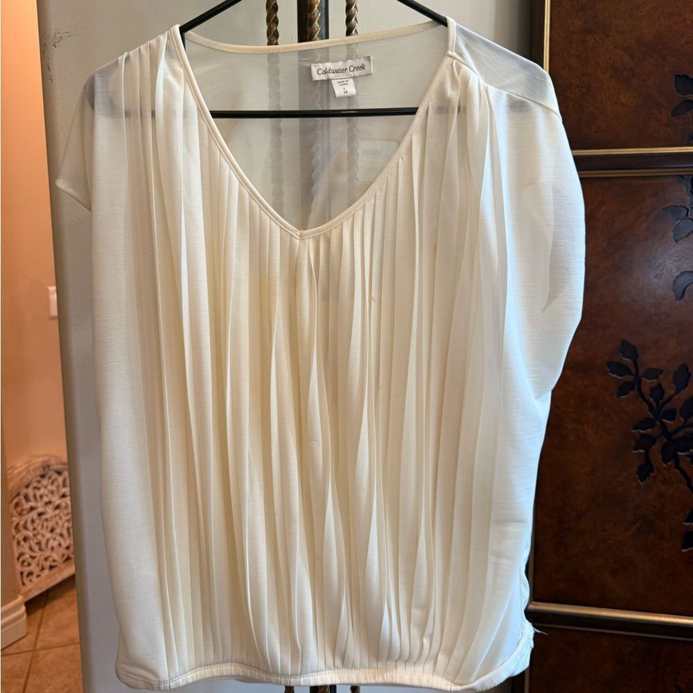 Super Pretty Vertical Pleat Blouse Coldwater Creek